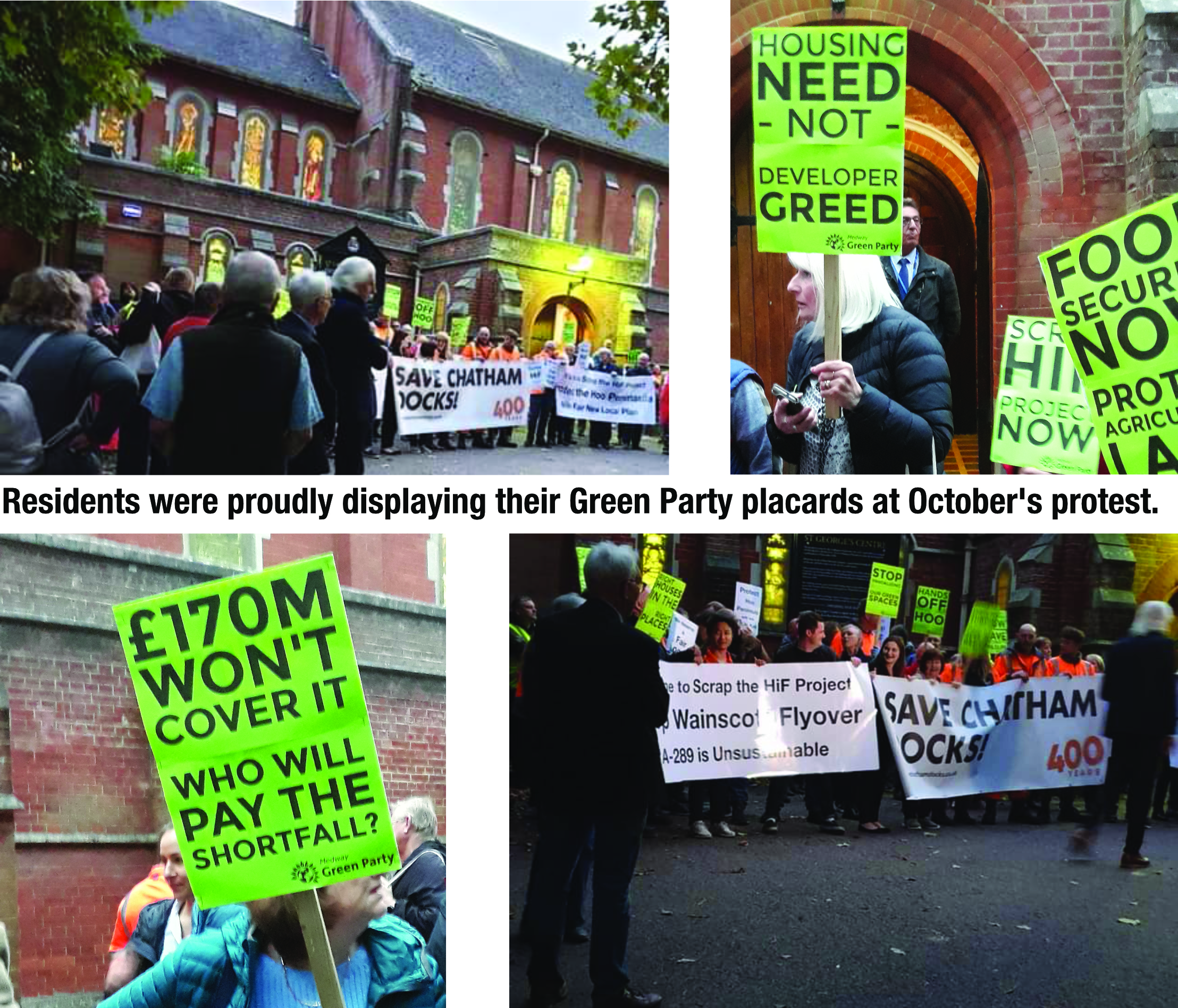Green Party Campaigners & Residents attend protest against local plan